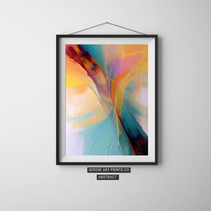 Colorful Impasto Abstract Art, Digital Download, Printable Art, Wall Art, DIY Wall Art, Contemporary Wall Art