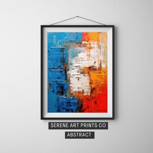 Colorful Impasto Abstract Art, Digital Download, Printable Art, Wall Art, DIY Wall Art, Contemporary Wall Art