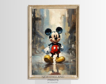 The Colorful Mickey Mouse Oil Painting | Wall Art | Digital PRINTABLE Downloadable