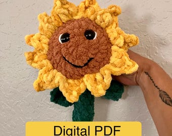 Wzór PDF – Słoneczniki i Słońce – wzór szydełkowy – kwiat szydełkowy – amigurumi