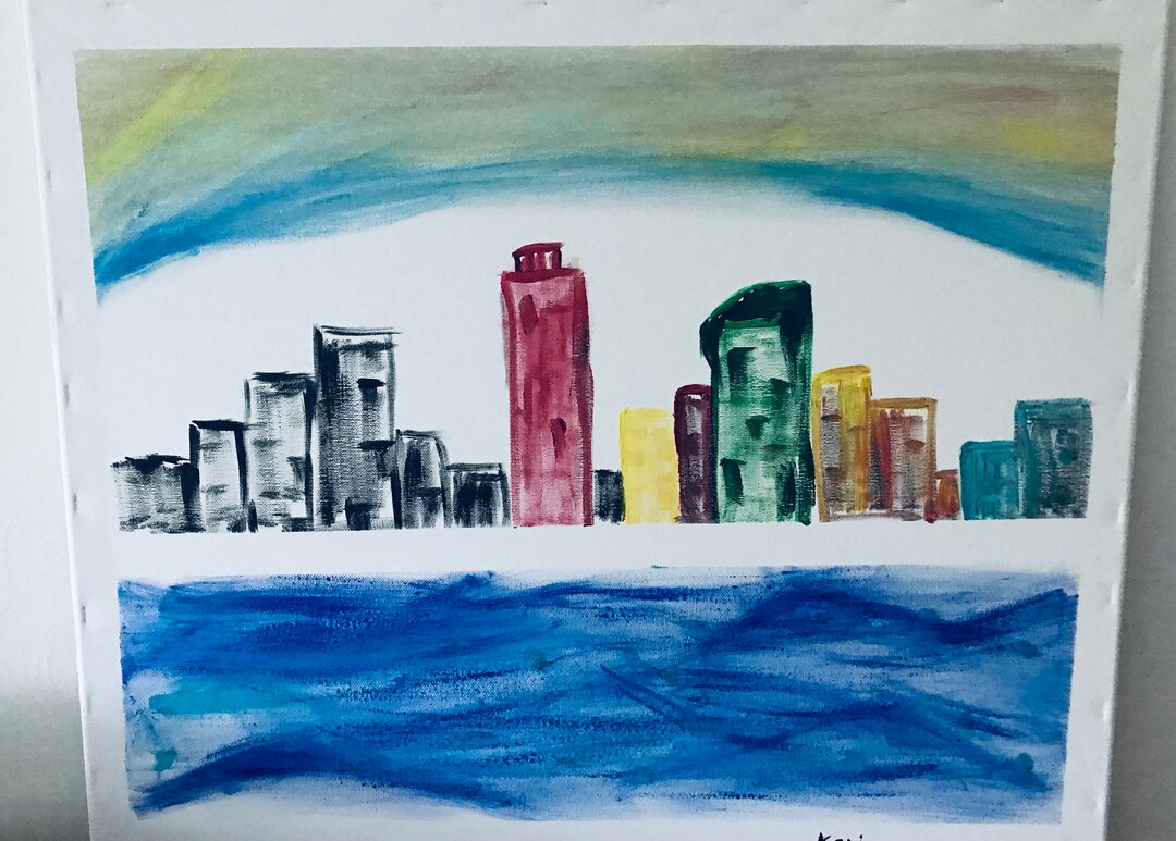 Modern Original One off Art on Canvas - Etsy