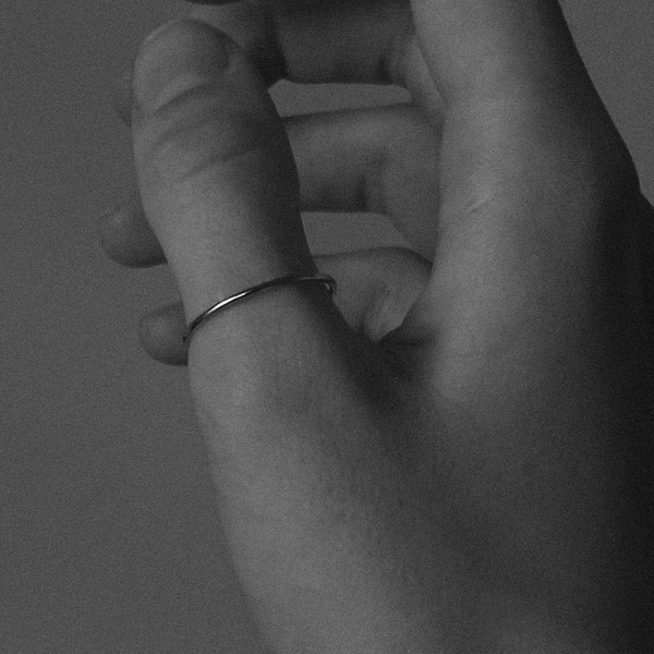 Thin Stackable Sterling Silver Ring in a Minimalist Style | Minimalist ring , Handmade jewelry, Scandinavian style, Minimalist Jewelry