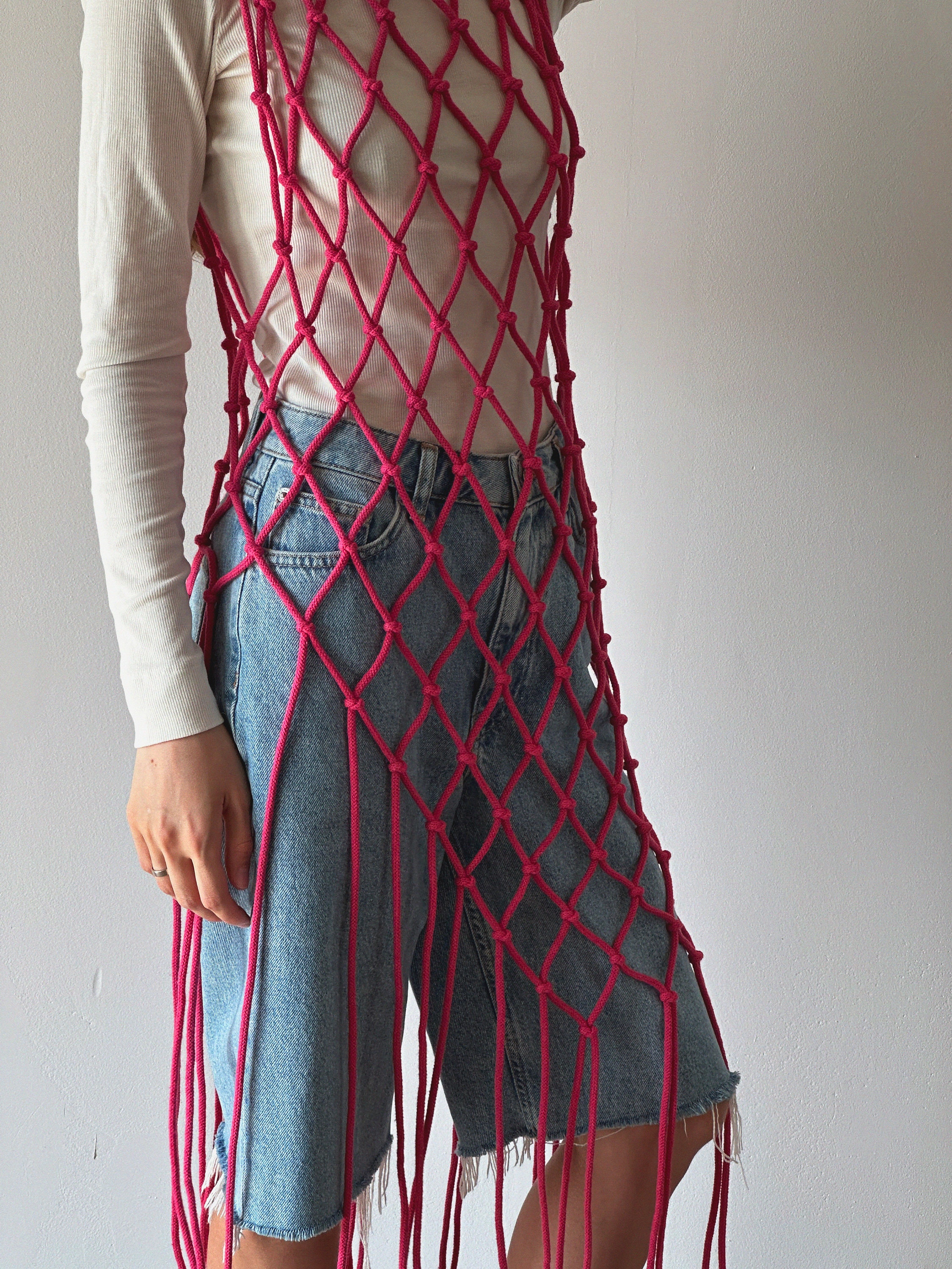 festival fishnet dress BLUE FISHNET FESTIVAL DRESS