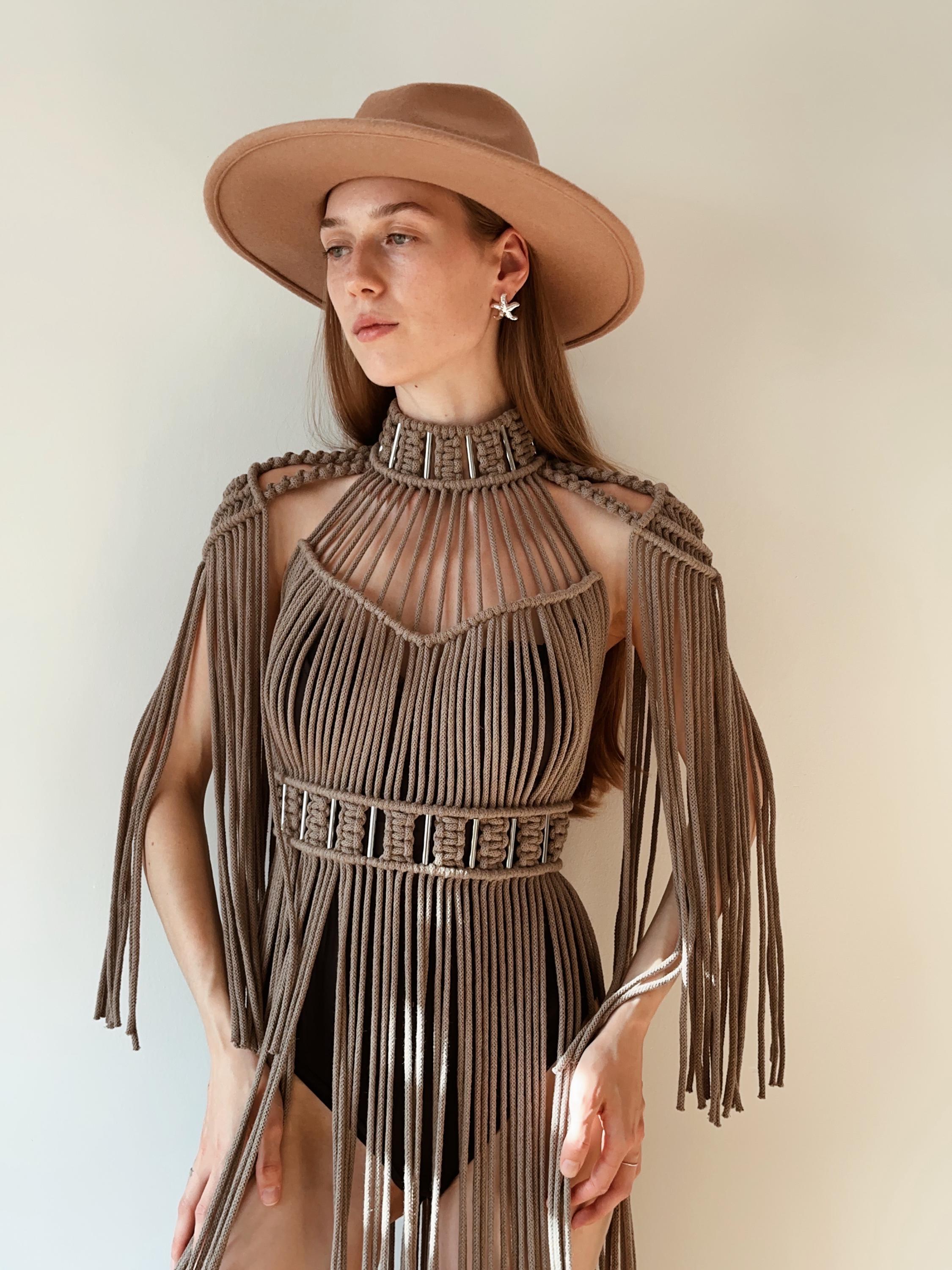 Greek Goddess Rave Dress - Boho Wedding & Festival Outfit, Macrame ...