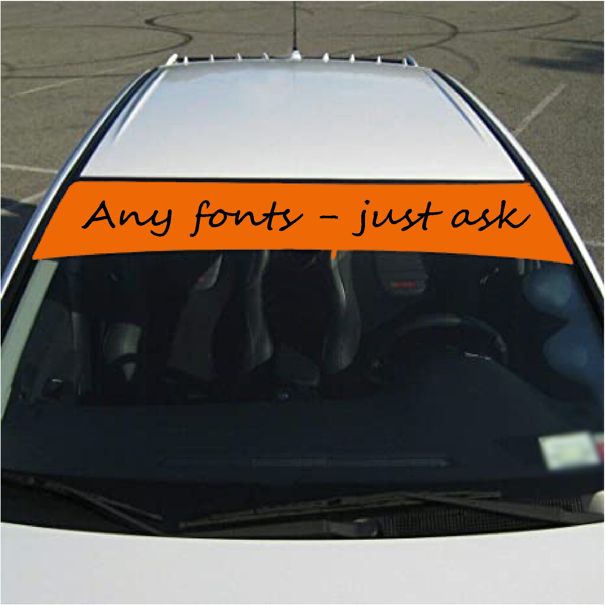 Custom Sunstrip Car Sun Screen Vinyl Decal Universal Fit Choose Text