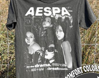 Aespa Drama Comfort Colors T-Shirt, Vintage Y2K Graphic Tee