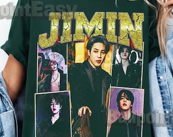 Camiseta retro de Jimin BTS de los 90, unisex, colores cómodos