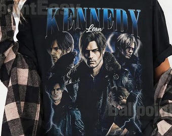 Retro Leon Kennedy T-Shirt, Resident Evil Requiem Fan Tee
