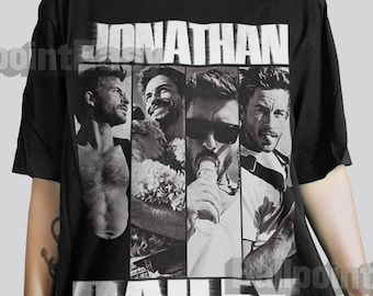 T-shirt graphique Jonathan Bailey, style rétro des années 90