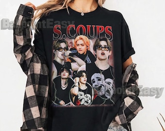 Camiseta retro de los 90 de S. Coups estilo Kpop, camiseta para fans de S. Coups, camiseta pirata de S. Coups, regalo unisex para hombre y mujer.