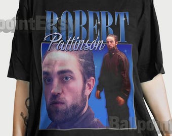 Camiseta retro de Robert Pattinson: Camiseta unisex de algodón con cuello redondo
