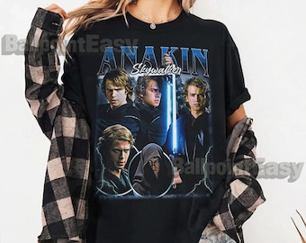 Camiseta retro de Anakin Skywalker de los 90, camiseta clásica de Star Wars, regalo para fans, camiseta unisex para hombre y mujer.
