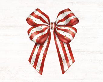 Christmas Tree Cake Bow PNG, Retro Holiday Design (Digital Download)