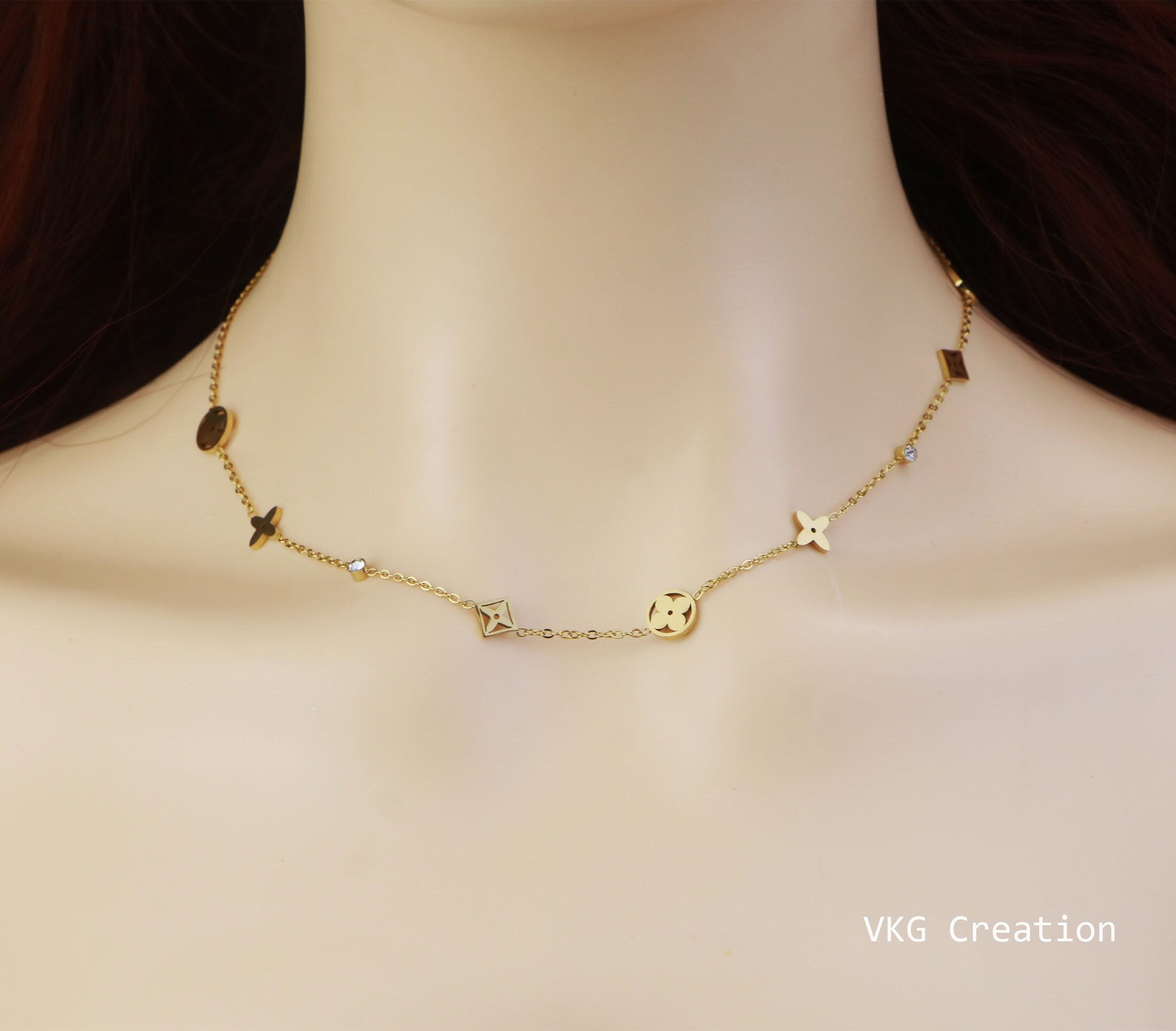 Louis vuitton necklace etsy deals