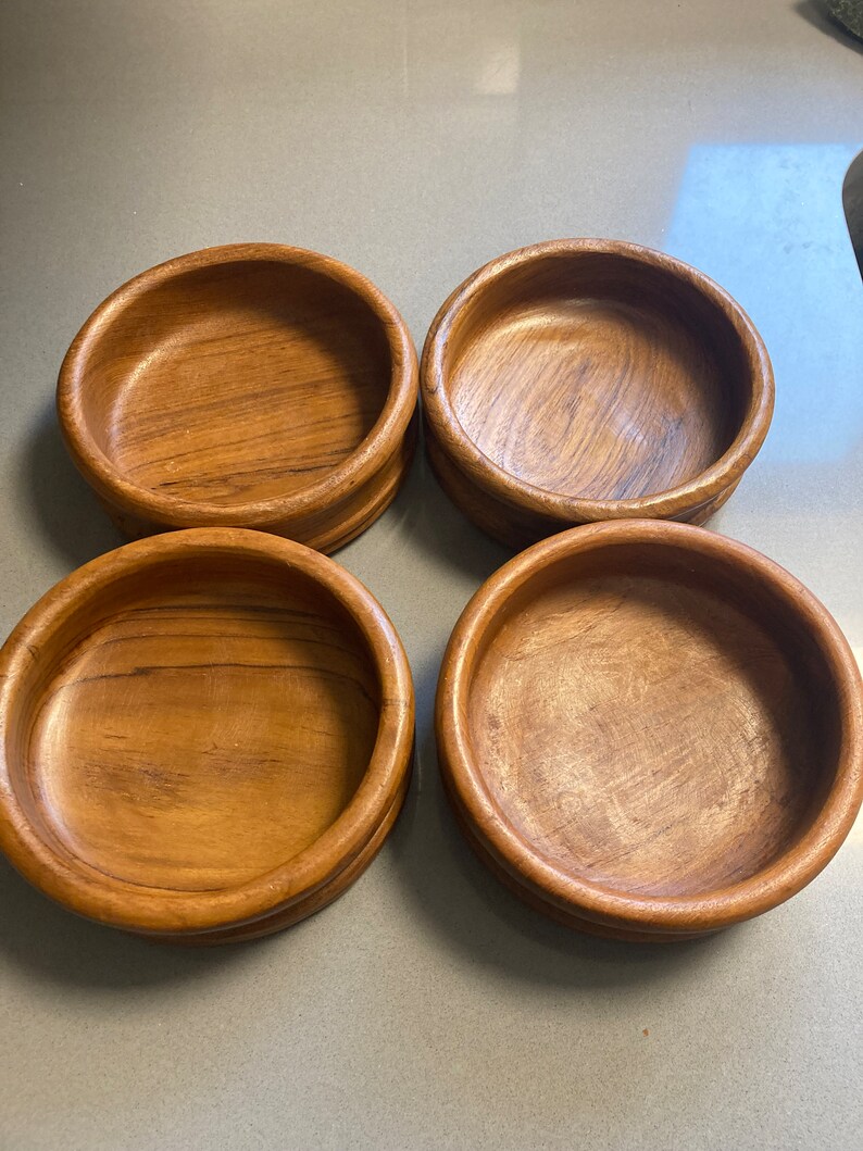 Genuine Teak Wood Bowls Etsy