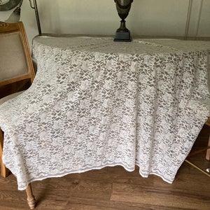 Square sheer lace tablecloth