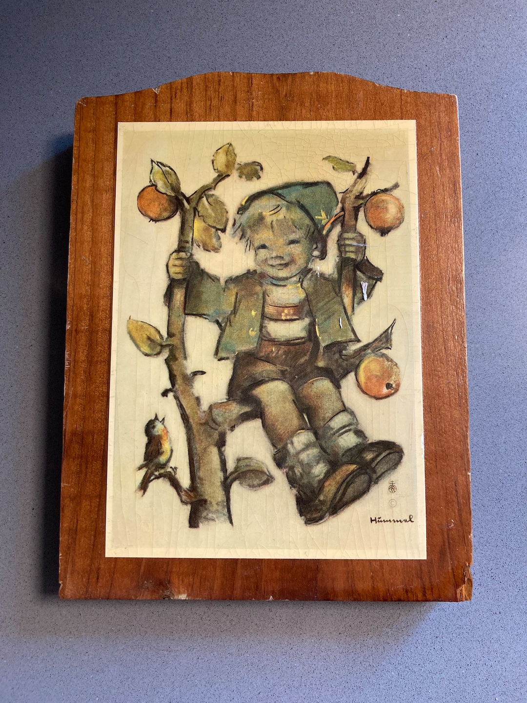 Pair of Boy and Girl Very Vintage Hummel Wooden Plaques Etsy