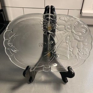 Mikasa Crystal Christmas platter