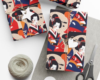 Japanese Geisha Gift Wrap Papers, Special Occasion, Japan, Gift Wrap, Birthday, Christmas, Anniversary