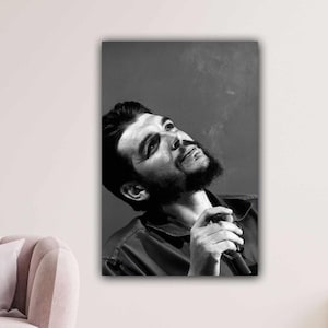 Ernesto Guevara Portrait Che Guevara Poster Art Print Stencil Iconic Revolutionary Portrait Poster Dorm Print Wall Decor,Ready to Hang