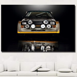 Audi Sport Quattro S1 E2 Print,Audi Quattro S1 Canvas Wall Art,Audi Quattro S1 Super Car,Game Room Decor Art,Man Cave Decor,Gift for Him