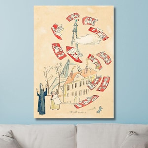 Magic Carpets By Ludwig Bemelmans Wall Art Quality Print, Madeline at the Zoo Poster, Ludwig Bemelmans Painting, Home Decors ,Bemelmans Arts