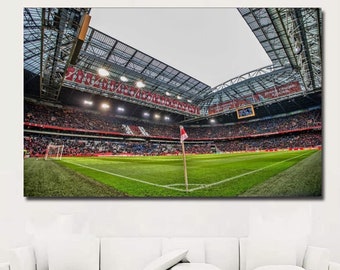 Johan Cruyff Arena Print Ajax Stadium Wall Art Amsterdam Arena Canvas Wall Art Design Print Décor for Home  Office Decoration Ready to Hang