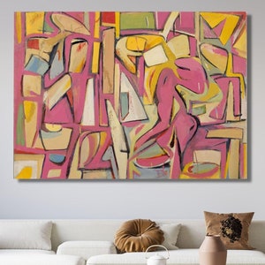 Willem de Kooning Painting Willem de Kooning Canvas Wall Art Abstract Expressionism Art Willem de Kooning Wall Art Ready to Hang Canvas Gift