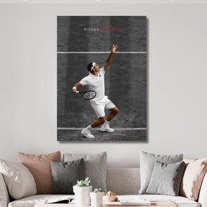 Roger Federer Poster Quote Print Art,Roger Federer Wall Art,Roger Federer Print,Motivation Wall Art,Man Cave Wall Decor,Gift For Tennis Fans