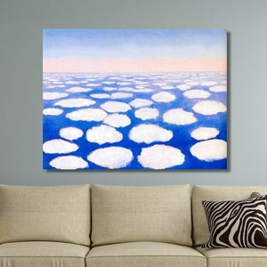 Georgia OKeeffe Above the Clouds Print Sky Above Clouds IV Landscape Wall Art Large Size Canvas Reproduction Art Ready-to-Hang Canvas