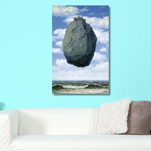 René Magritte Castle in the Pyrenees Canvas, Rene Magritte,Rene Magritte Canvas,Rene Magrite Rolled Print,Magritte Exhibition,Ready To Hang