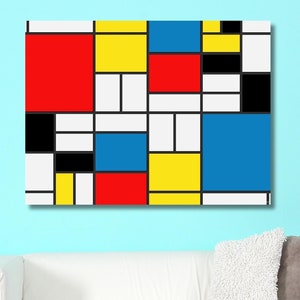 Mondrian Composition Canvas Print: Modern Art, Ready to Hang