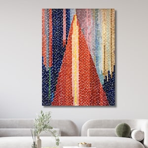 Póster con impresión artística de pared &quot;Blast Off&quot; de Alma Thomas. Impresión artística de Alma Thomas. Póster en lienzo con pintura colorida. Impresión en lienzo &quot;Blast Off&quot; de Alma Thomas.