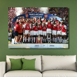 Arsenal&#39;s 03-04 Season Undefeated POSTER, The Legendary Squad,Arsenal Team Poster, Football Canvas, Arsenal Print, Arsenal Canvas Wall Art