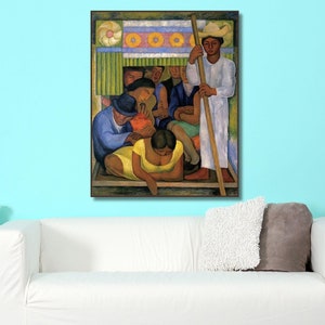 Diego Rivera Canvas The Flower Seller Poster Famous Painting Exhibition Poster Print Yellow Flowers Painting Print Art Flower Seller Poster