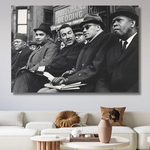 Gordon Parks Harlem Rally 1960 Civil Rights Movement Wall Art Black Lives Matter African American Poster Art Print Ready to Hang Canvas Art