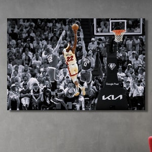 Jimmy Butler Poster, Last Shot Poster Print, Jimmy Butler Canvas Wall Art,NBA 2023 Conference Final, Man Cave Wall Decor,Miami Heat Wall Art