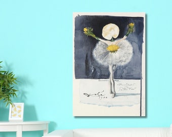 Salvador Dali Dandelion Dancer Poster,Dandelion Dancer 1948 Poster,Dali Dandelion Dancer Canvas Wall Art,Dandelion Poster Art Ready To Hang