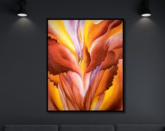 Georgia O&#39;Keeffe Wall Art Canvas,Georgia O&#39;Keeffe,Vintage Wall Art,Landscape Poster,Modern Art,Georgia O&#39;Keeffe Flowers Poster,Ready To Hang