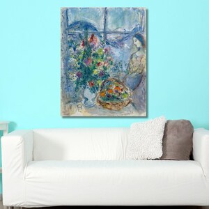Marc Chagall LOVE canvas, bruid en geit print canvas kunst, chagall la mariee canvas muurkunst, tentoonstelling poster, surrealisme klaar om op te hangen kunst
