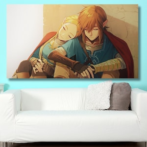 Legend of Zelda Canvas Art: Link and Zelda, Ready to Hang