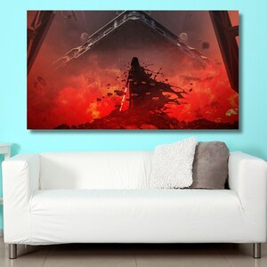Canvaskunst Darth Vader, Clone Wars, Darth Vader Art, Starwars-poster canvas muurkunst, Darth Vader, Luke Skywalker, Obi Wan Kenobi-posterkunst