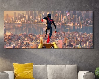 Spider-Man Wall Art - Spider-Man Across the Spider-Verse Poster Spider-Man Across the Spider-Verse Poster Kids Room Decor Ready to Hang
