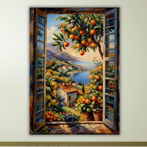 Henri Matisse Style Open Window Ready To Hang Painting, Henri Matisse The Open Window Wall Art,Matisse Art,Matisse , Abstract Canvas Artwork