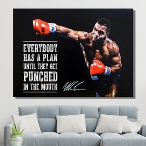 Mike Tyson Canvas Print,Boxing Canvas Wall Art, Mike Tyson Wall Art,Home Decor,Gym Wall Decor, Boxing Poster, Gym Canvas,Ready To Hang