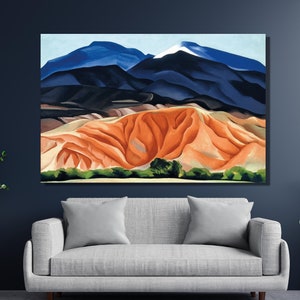 Georgia O'Keeffe Black Mesa New Mexico Out Back of Marie's Giclee WALL ART, Riproduzione di dipinti di grandi dimensioni su tela e carta da parati Poster