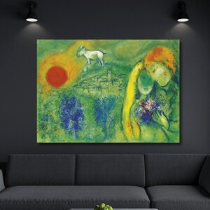 Marc Chagall Wall Art Canvas Marc Chagall Exhibition,Marc Chagall Exhibition Poster, Museum of Modern Art, Vintage Exhibition Poster