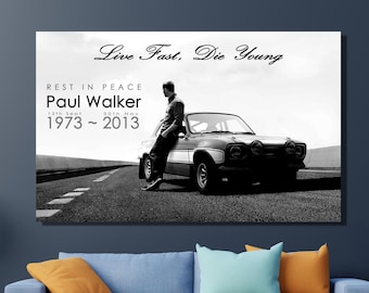 Paul Walker Wall Art Canvas, Movie Series Canvas, Paul Walker Canvas, Movie Canvas Wall Art, Framed Canvas Wall Art, Wall Art Decor