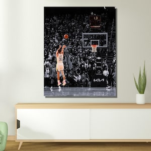 Steph Curry LEGEND Last Shot Poster Canvas Wall Art Print Golden State Warriors NBA Champion: Arte de parede, arte de parede extra grande, pronta para pendurar
