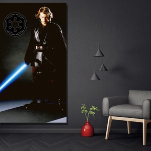 Starwars Anakin-poster, Obi Wan-poster canvas muurkunst, Anakin Skywalker print kunst, Clone Wars, Darth Vader, Luke Skywalker, Obi Wan Kenobi-poster